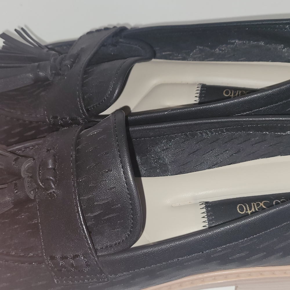 Franco Sarto Black Tassel Loafers - Picture 2 of 4